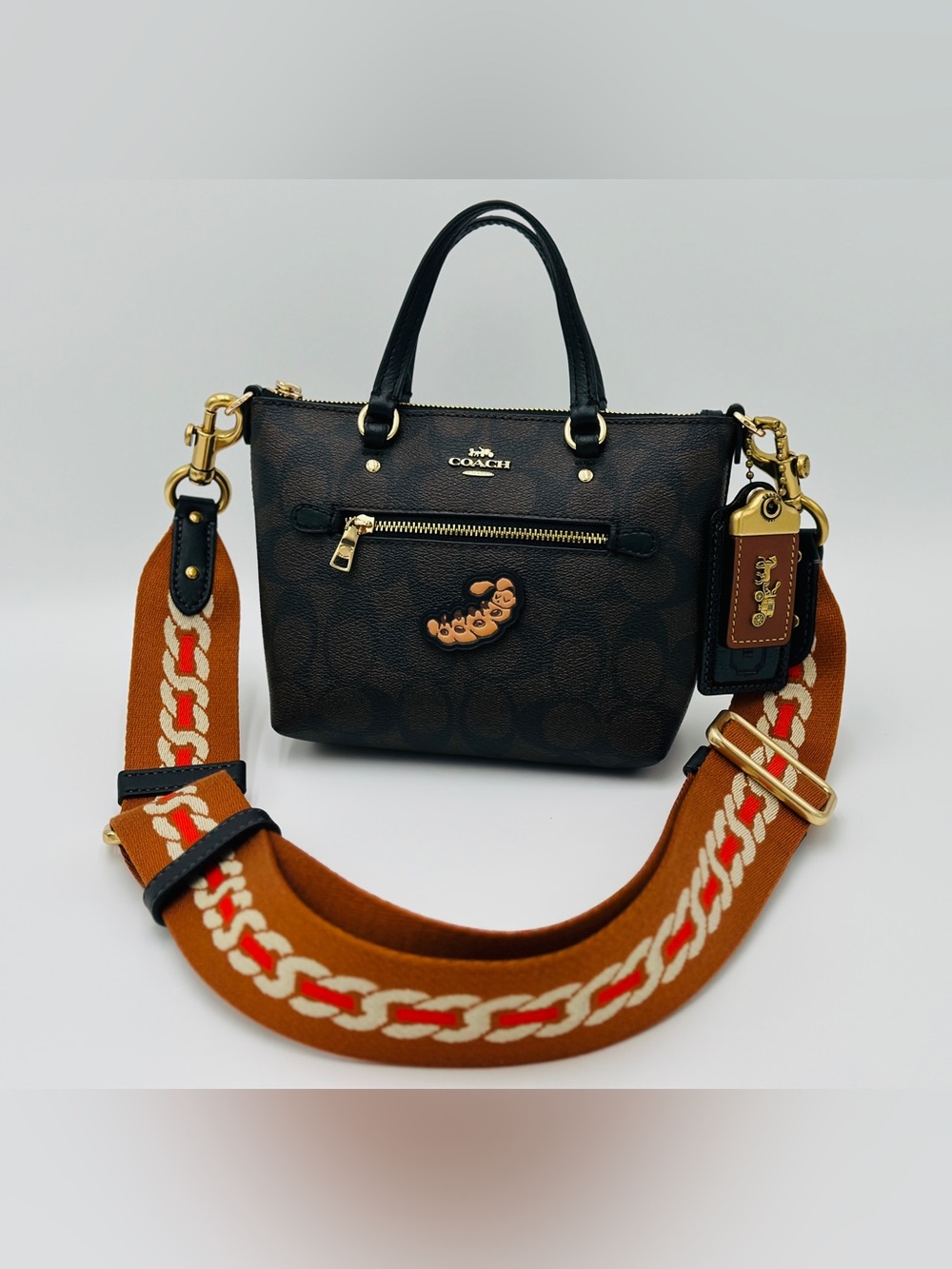 Coach Brown Signature Canvas Crossbody - Picture 2 of 5
